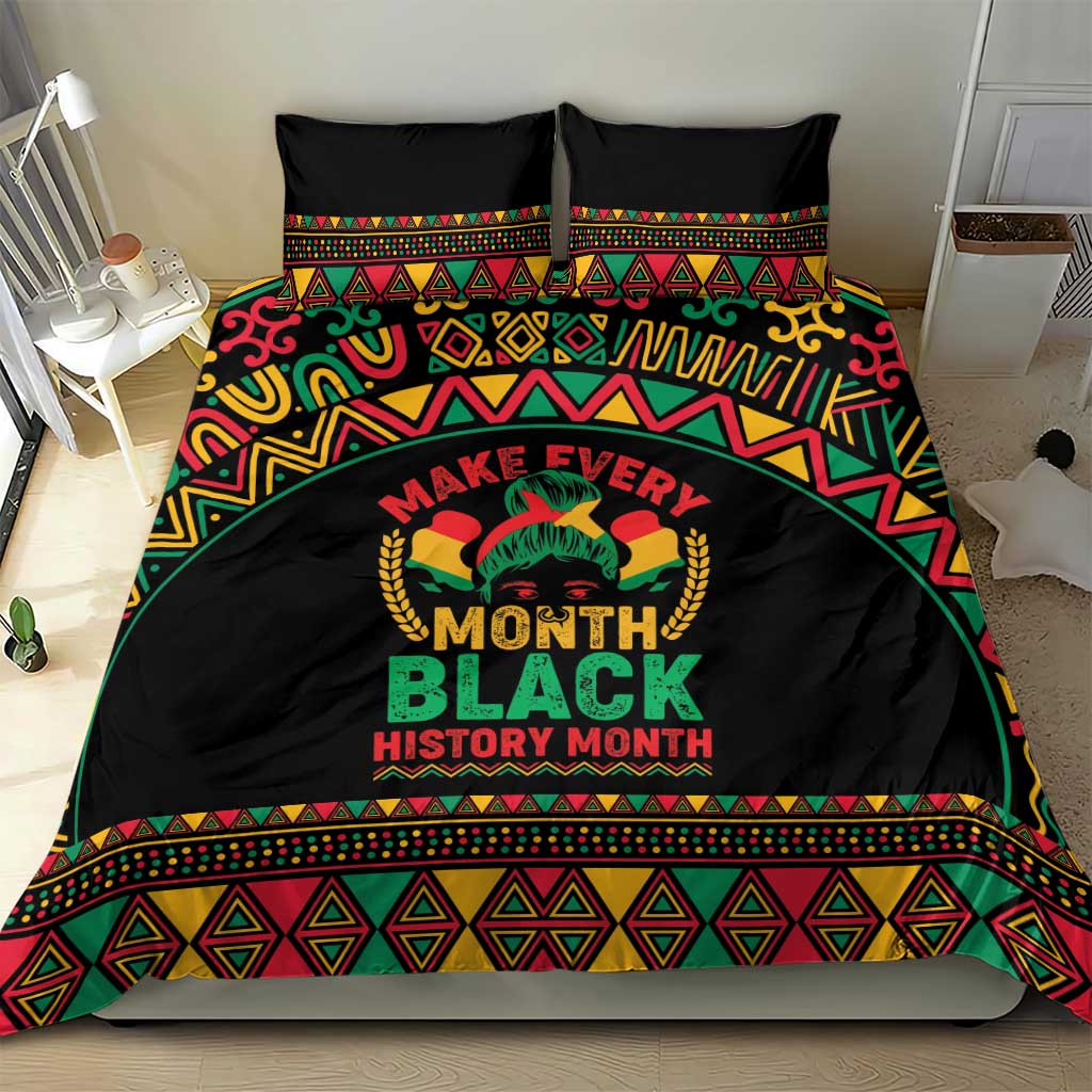 Make Every Month Black History Month Bedding Set African Pattern - Wonder Print Shop
