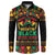 Make Every Month Black History Month Button Sweatshirt African Pattern - Wonder Print Shop