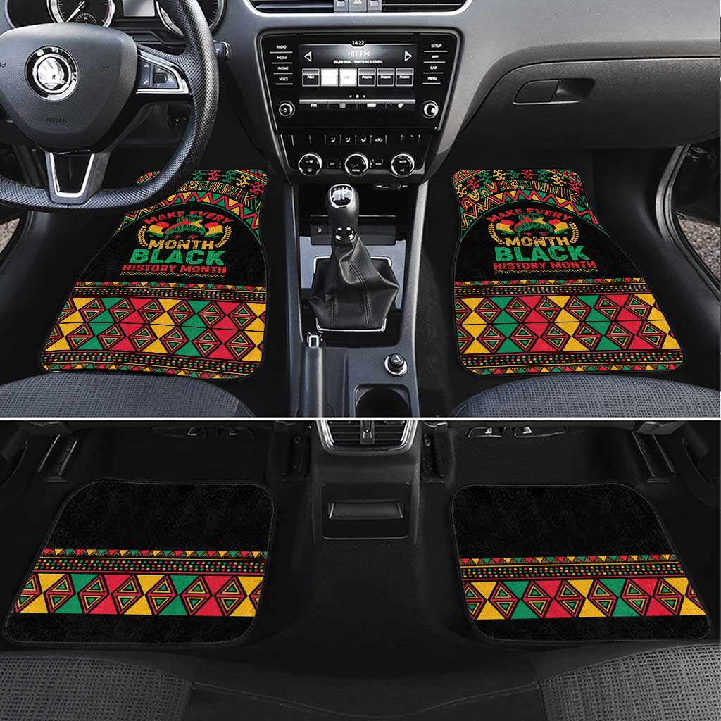 Make Every Month Black History Month Car Mats African Pattern - Wonder Print Shop