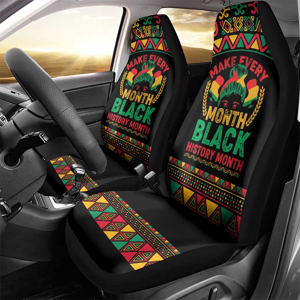 Make Every Month Black History Month Car Seat Cover African Pattern - Wonder Print Shop