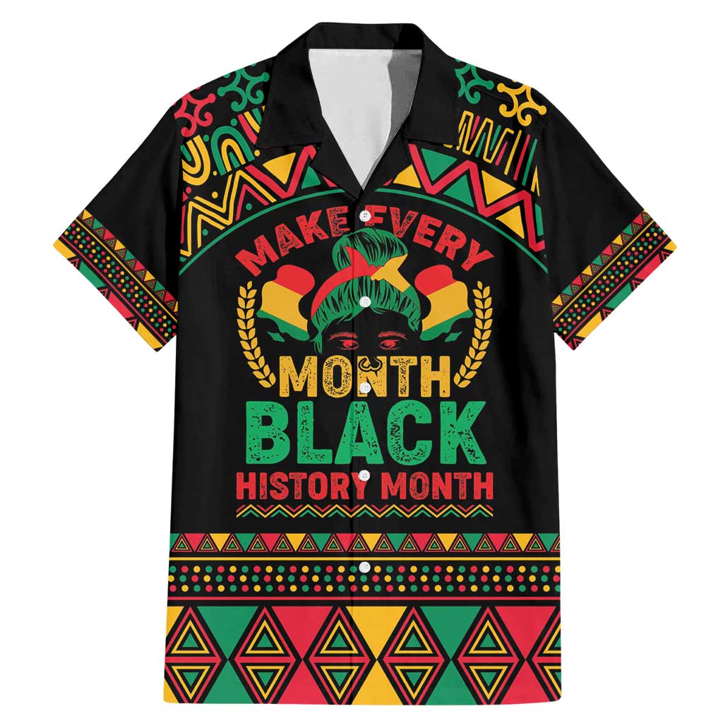 Make Every Month Black History Month Family Matching Mermaid Dress and Hawaiian Shirt African Pattern - Wonder Print Shop