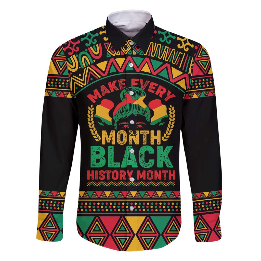 Make Every Month Black History Month Family Matching Mermaid Dress and Hawaiian Shirt African Pattern - Wonder Print Shop