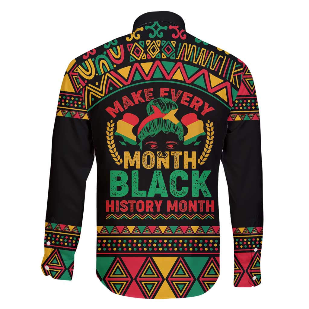 Make Every Month Black History Month Family Matching Mermaid Dress and Hawaiian Shirt African Pattern - Wonder Print Shop
