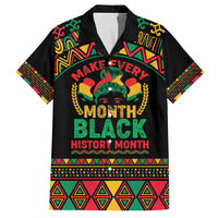 Make Every Month Black History Month Family Matching Off The Shoulder Long Sleeve Dress and Hawaiian Shirt African Pattern - Wonder Print Shop