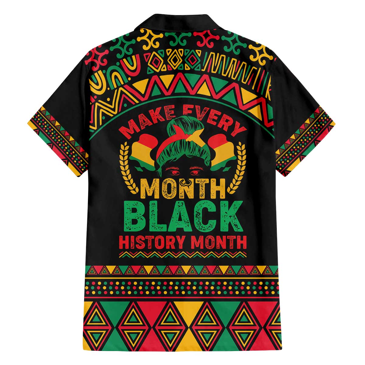 Make Every Month Black History Month Family Matching Off The Shoulder Long Sleeve Dress and Hawaiian Shirt African Pattern - Wonder Print Shop