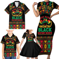 Make Every Month Black History Month Family Matching Short Sleeve Bodycon Dress and Hawaiian Shirt African Pattern - Wonder Print Shop