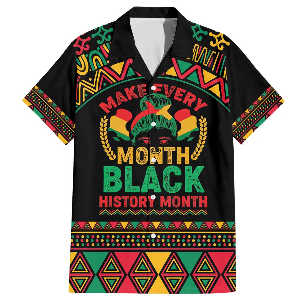 Make Every Month Black History Month Family Matching Short Sleeve Bodycon Dress and Hawaiian Shirt African Pattern - Wonder Print Shop