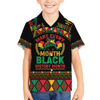 Make Every Month Black History Month Family Matching Short Sleeve Bodycon Dress and Hawaiian Shirt African Pattern - Wonder Print Shop