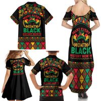 Make Every Month Black History Month Family Matching Summer Maxi Dress and Hawaiian Shirt African Pattern - Wonder Print Shop