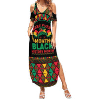 Make Every Month Black History Month Family Matching Summer Maxi Dress and Hawaiian Shirt African Pattern - Wonder Print Shop