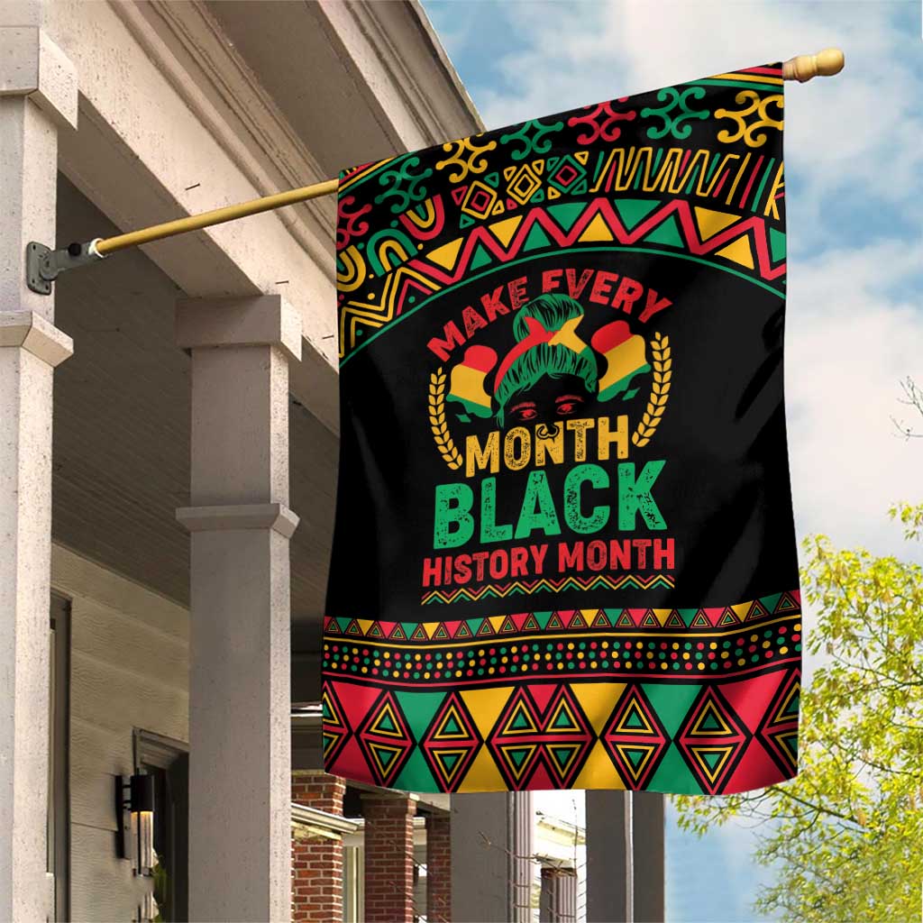 Make Every Month Black History Month Garden Flag African Pattern - Wonder Print Shop