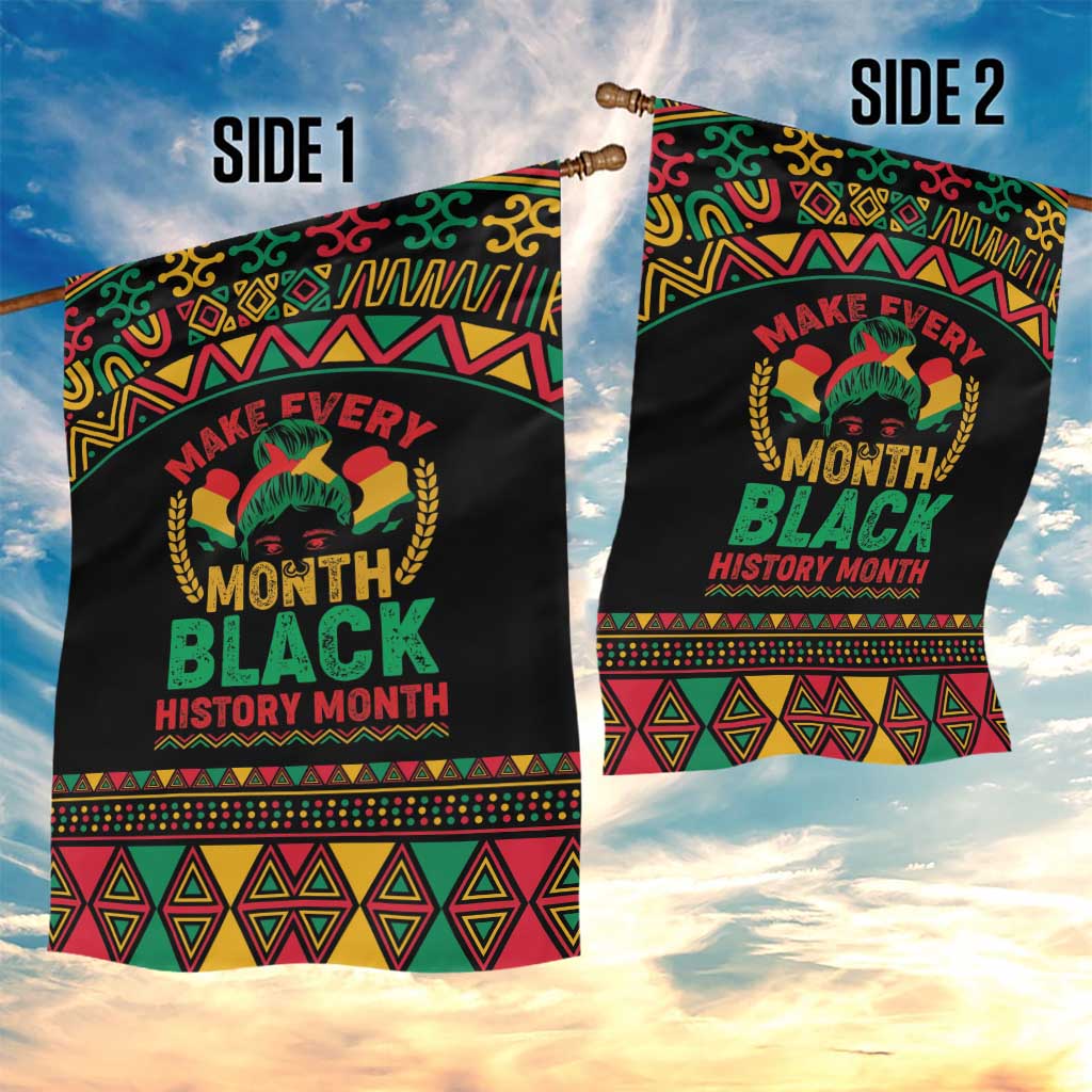 Make Every Month Black History Month Garden Flag African Pattern - Wonder Print Shop