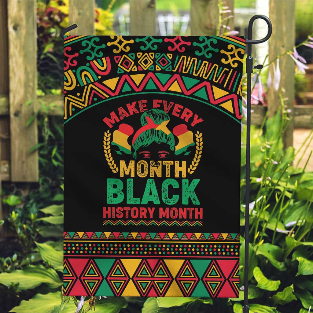 Make Every Month Black History Month Garden Flag African Pattern - Wonder Print Shop