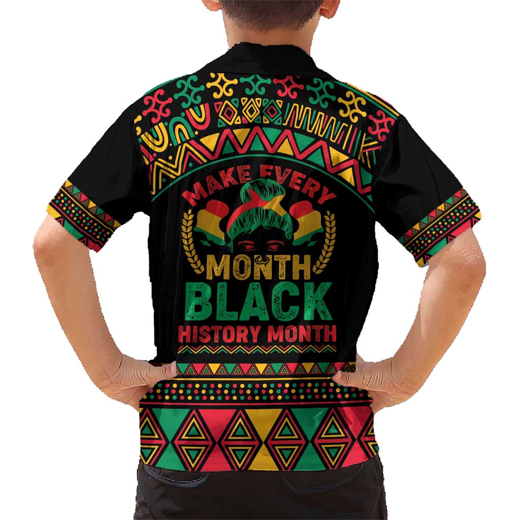 Make Every Month Black History Month Hawaiian Shirt African Pattern - Wonder Print Shop