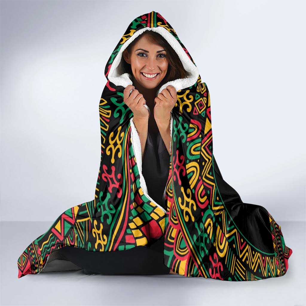 Make Every Month Black History Month Hooded Blanket African Pattern