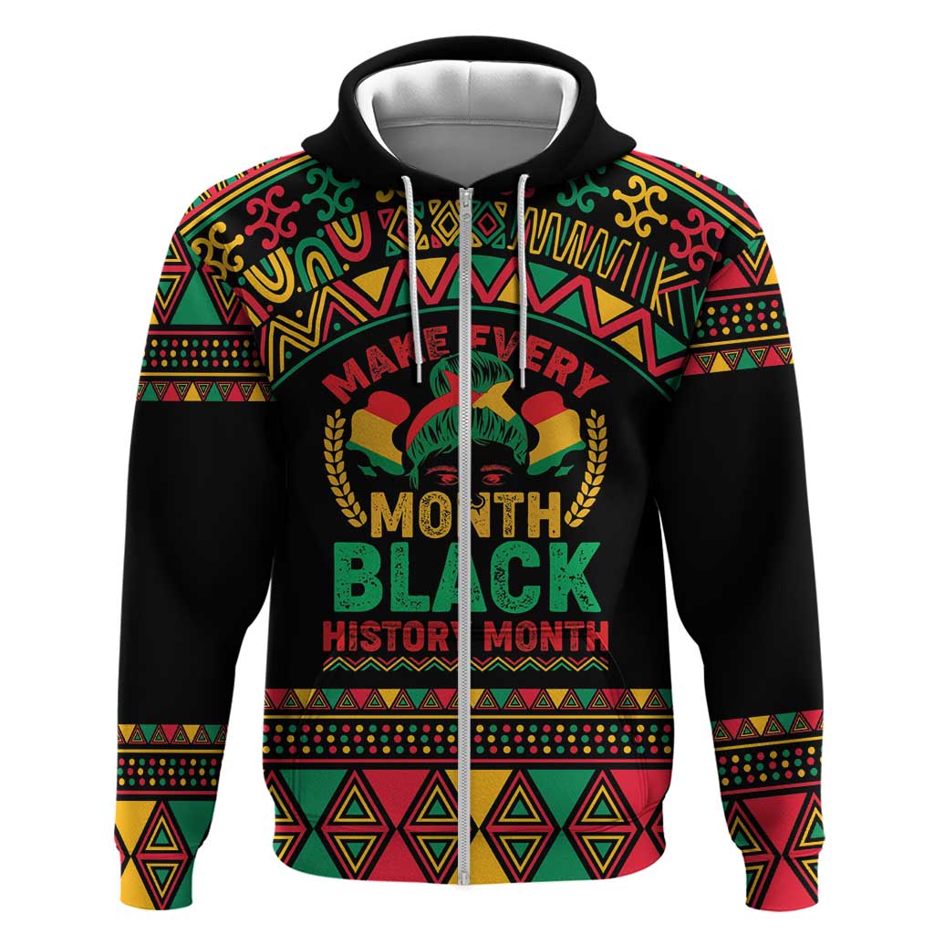Make Every Month Black History Month Hoodie African Pattern - Wonder Print Shop