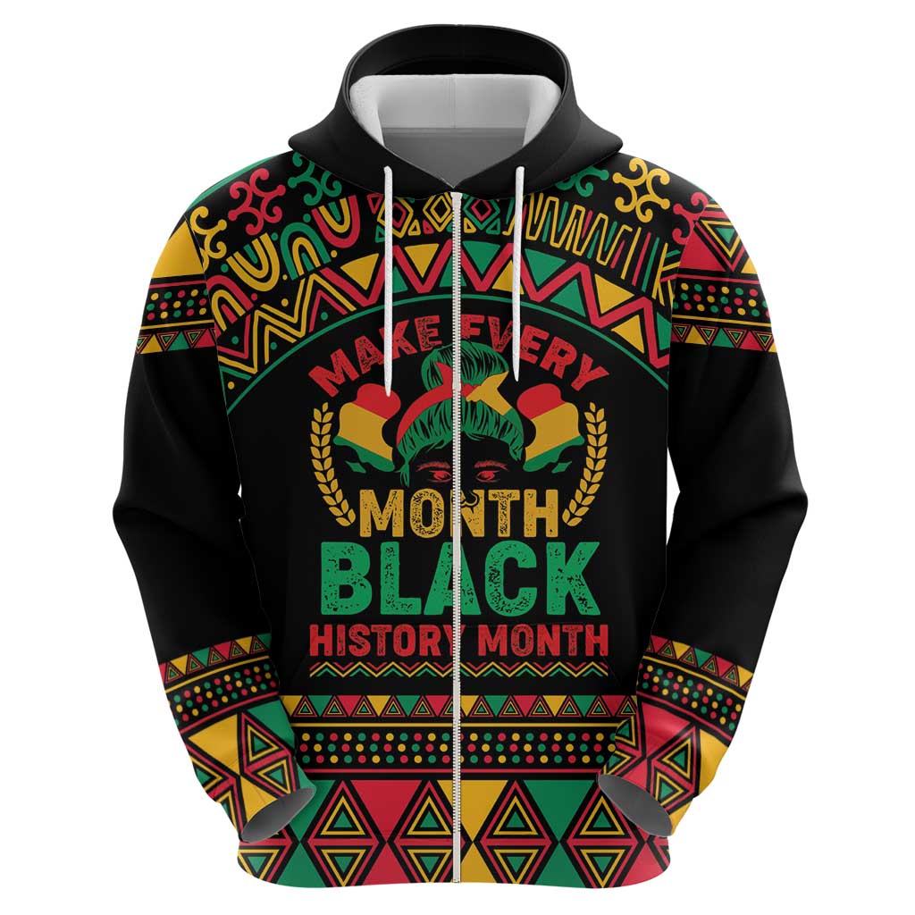 Make Every Month Black History Month Hoodie African Pattern - Wonder Print Shop