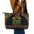 Make Every Month Black History Month Leather Tote Bag African Pattern - Wonder Print Shop