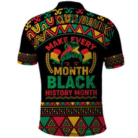 Make Every Month Black History Month Polo Shirt African Pattern - Wonder Print Shop