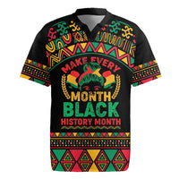 Make Every Month Black History Month Rugby Jersey African Pattern - Wonder Print Shop