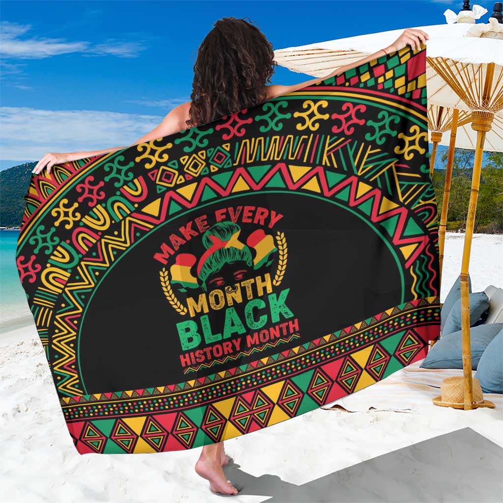 Make Every Month Black History Month Sarong African Pattern - Wonder Print Shop