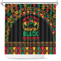 Make Every Month Black History Month Shower Curtain African Pattern