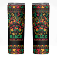 Make Every Month Black History Month Skinny Tumbler African Pattern - Wonder Print Shop