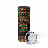 Make Every Month Black History Month Skinny Tumbler African Pattern - Wonder Print Shop