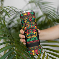 Make Every Month Black History Month Skinny Tumbler African Pattern - Wonder Print Shop