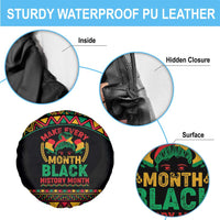 Make Every Month Black History Month Spare Tire Cover African Pattern - Wonder Print Shop