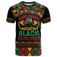 Make Every Month Black History Month T Shirt African Pattern - Wonder Print Shop