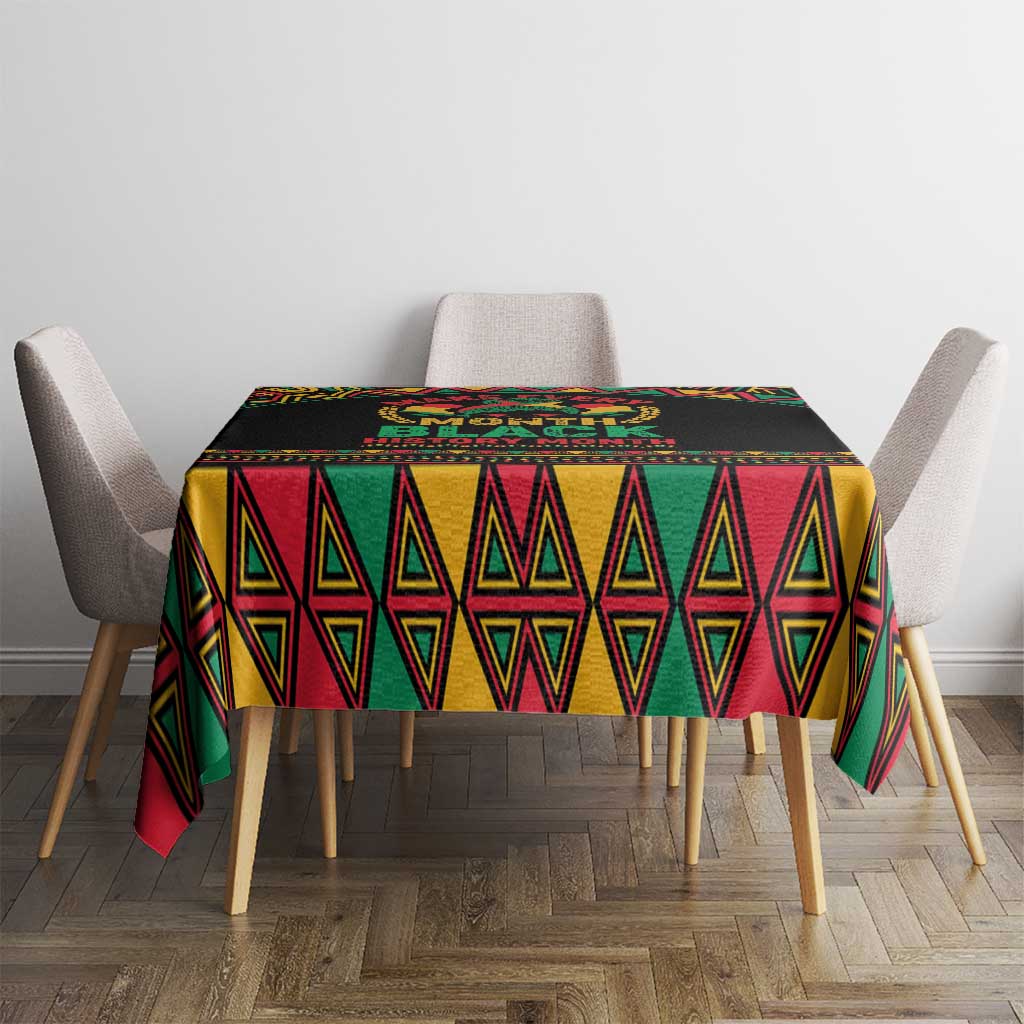 Make Every Month Black History Month Tablecloth African Pattern - Wonder Print Shop