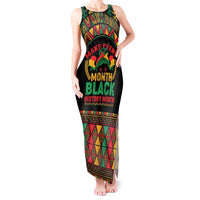 Make Every Month Black History Month Tank Maxi Dress African Pattern - Wonder Print Shop