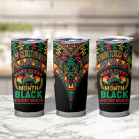 Make Every Month Black History Month Tumbler Cup African Pattern - Wonder Print Shop