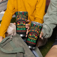 Make Every Month Black History Month Tumbler Cup African Pattern - Wonder Print Shop