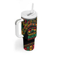 Make Every Month Black History Month Tumbler With Handle African Pattern - Wonder Print Shop