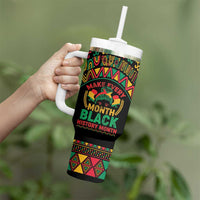 Make Every Month Black History Month Tumbler With Handle African Pattern - Wonder Print Shop