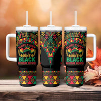 Make Every Month Black History Month Tumbler With Handle African Pattern - Wonder Print Shop