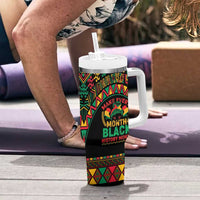 Make Every Month Black History Month Tumbler With Handle African Pattern - Wonder Print Shop