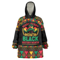 Make Every Month Black History Month Wearable Blanket Hoodie African Pattern - Wonder Print Shop