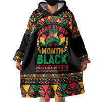 Make Every Month Black History Month Wearable Blanket Hoodie African Pattern - Wonder Print Shop