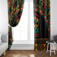 Make Every Month Black History Month Window Curtain African Pattern - Wonder Print Shop