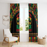 Make Every Month Black History Month Window Curtain African Pattern - Wonder Print Shop