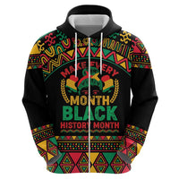 Make Every Month Black History Month Zip Hoodie African Pattern - Wonder Print Shop