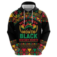 Make Every Month Black History Month Zip Hoodie African Pattern - Wonder Print Shop