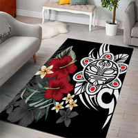 Taino Sun Tribal Area Rug Tropical Hibiscus - Wonder Print Shop