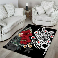 Taino Sun Tribal Area Rug Tropical Hibiscus - Wonder Print Shop