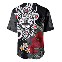 Taino Sun Tribal Baseball Jersey Tropical Hibiscus - Wonder Print Shop