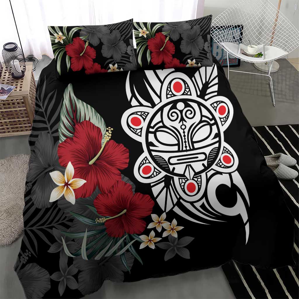 Taino Sun Tribal Bedding Set Tropical Hibiscus - Wonder Print Shop