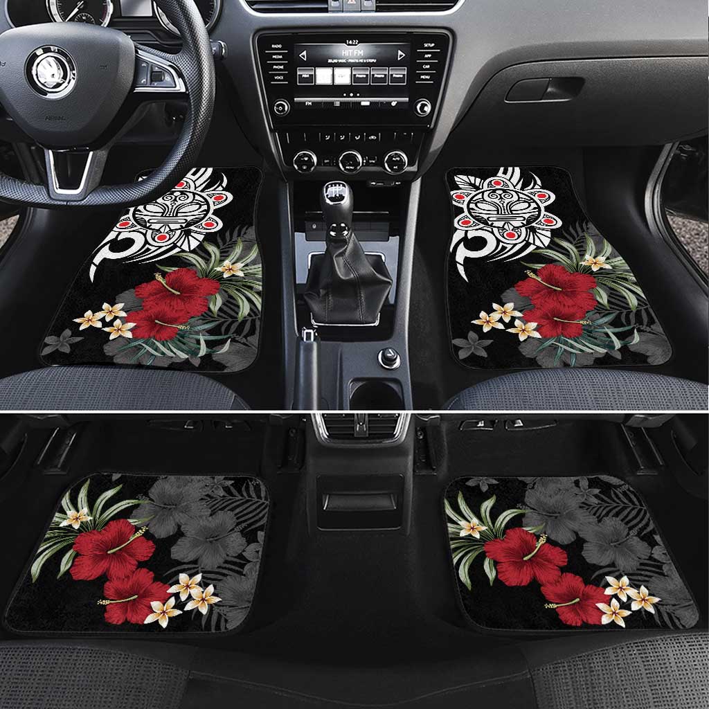 Taino Sun Tribal Car Mats Tropical Hibiscus - Wonder Print Shop